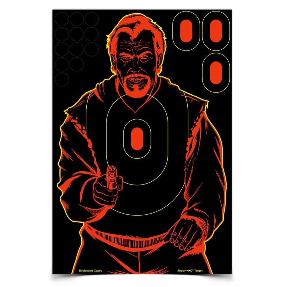 Targets Birchwood Casey 4.50" SHOOTNC BAD GUY 12X18IN SILHOETE 12TGT